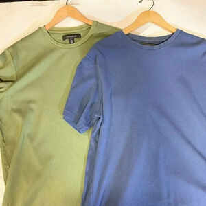 Croft & Barrow Women's Ribbed Cotton ( Lot of 2) Crew Neck Short Sleeves Size XL